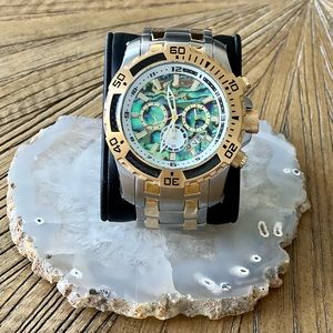 Invicta Pro Diver 51mm Quartz Chrono Rainbow Dial SS Two-Tone Men's Watch 25093